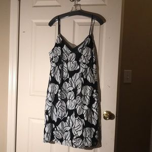 Size 14 Short black and white sequined dress